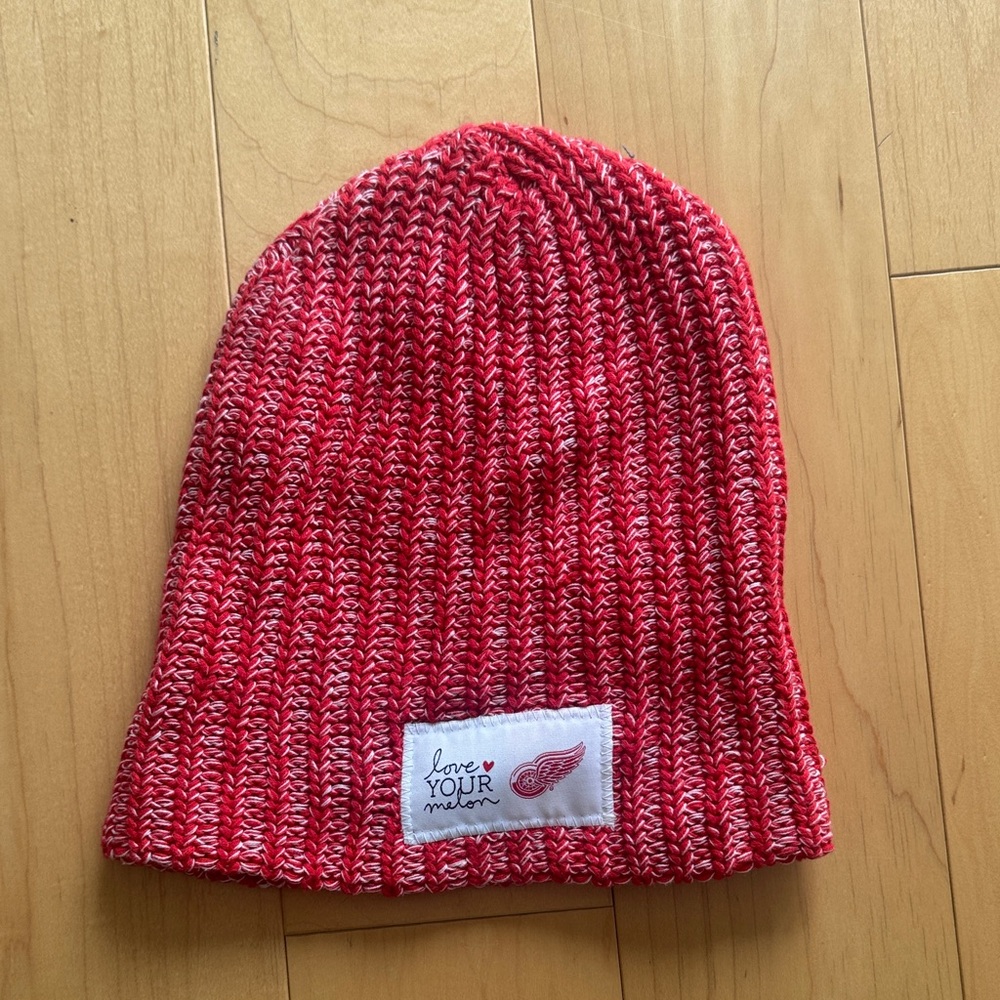Rare Red Wings Love Your Melon Knitted Beanie
